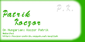 patrik koczor business card